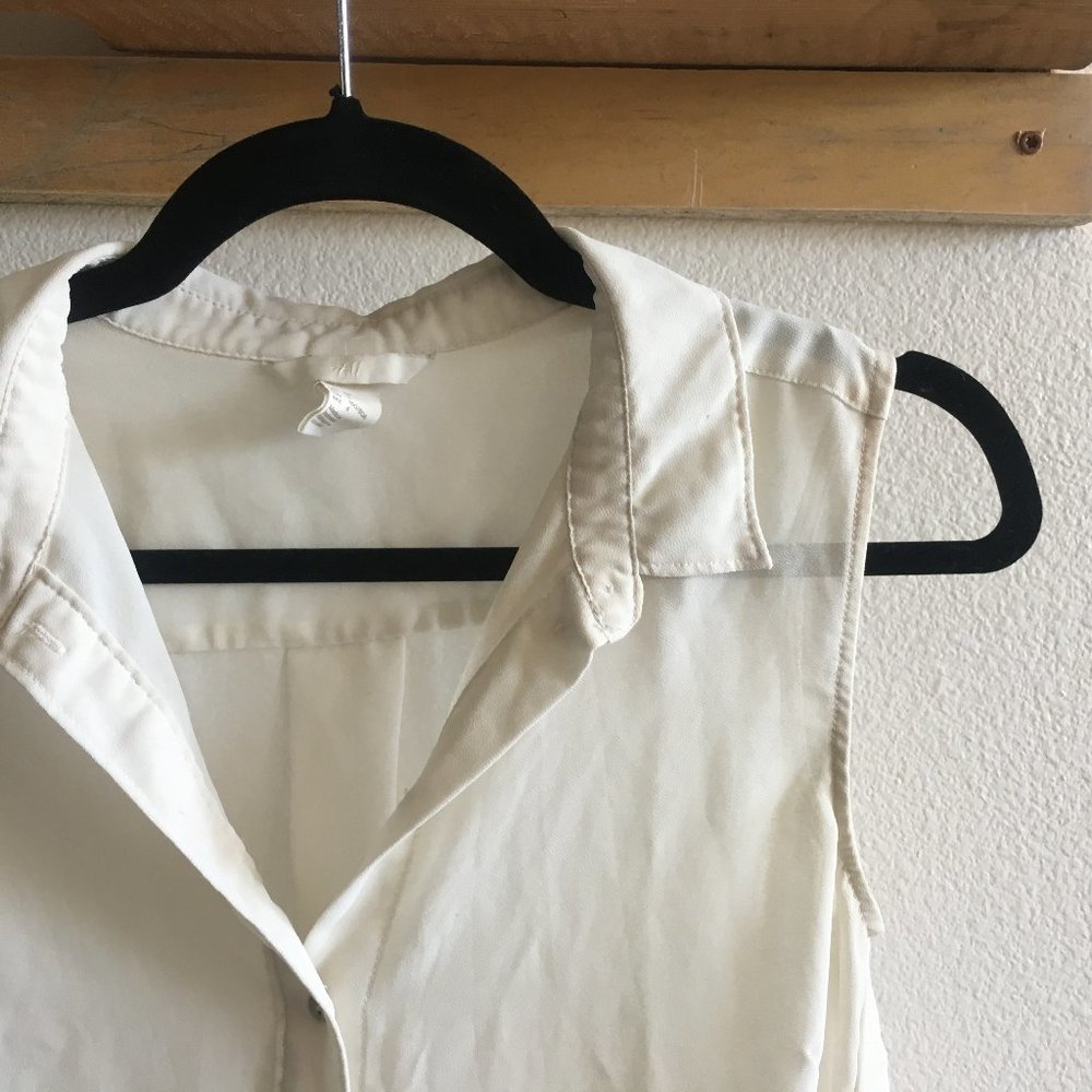 H&M White Sheer Blouse